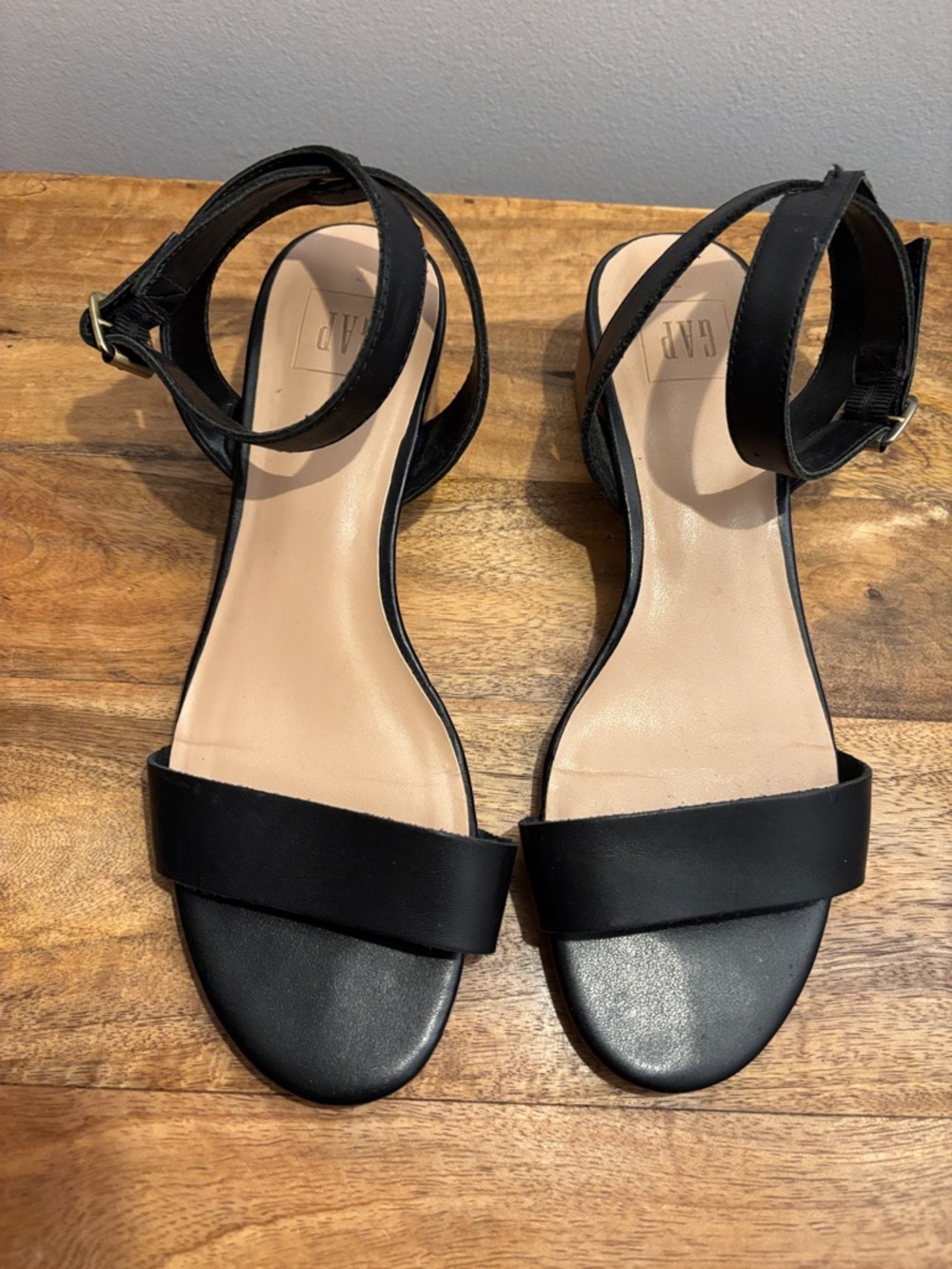 GAP Black Ankle-Strap Flat Sandals